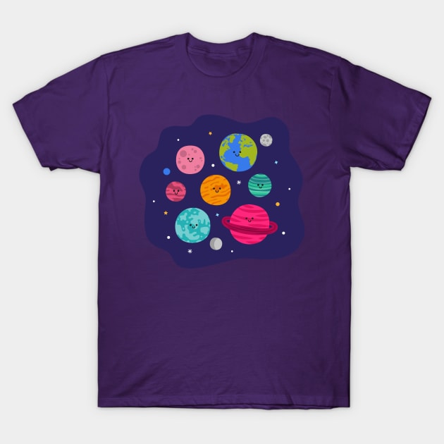 Planets T-Shirt by AMorenilla